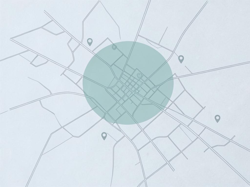 Illustrated map representing the Passion and Care service area
